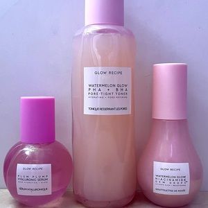 NEW! Glow Recipe Trio: Plum Plump, Dew Drops, Pore Tight Toner